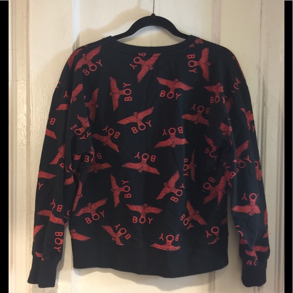 Boy of London Sweatshirt w Red Repeat Eagle - Picture 5 of 6